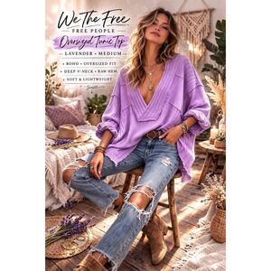 We The Free Purple V-Neck Tunic
